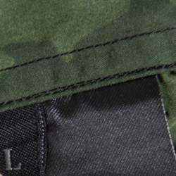 Pre Owned Prada Light Blue Mountains Print Cotton Camp Collar Shirt L