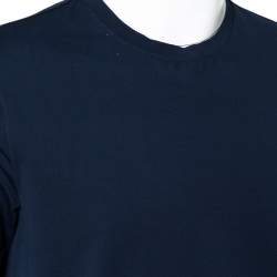 مملوكة مسبقًا تي شيرت برادا رقبة مستديرة قطن سترتش كحلي XL