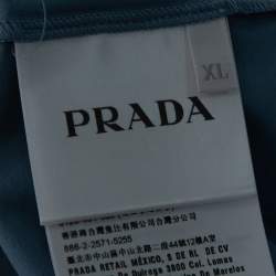 مملوكة مسبقًا Prada Slate Blue Cotton Jersey Round Neck T-Shirt XL