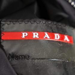 Prada Green / Black Synthetic Reversible Hooded Jacket M