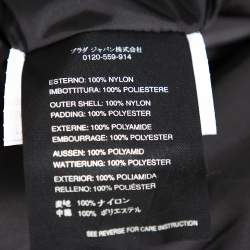 Prada Green / Black Synthetic Reversible Hooded Jacket M