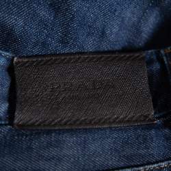 Pre Owned Prada Navy Blue Denim Straight Leg Jeans XL