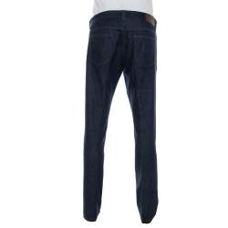 Pre Owned Prada Navy Blue Denim Tapered Fit Jeans L