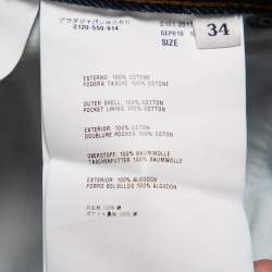 Pre Owned Prada Navy Blue Denim Tapered Fit Jeans L