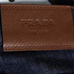 Pre Owned Prada Navy Blue Denim Tapered Fit Jeans L