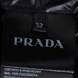 Prada Navy Blue Synthetic Quilted Sleeveless Vest XL 