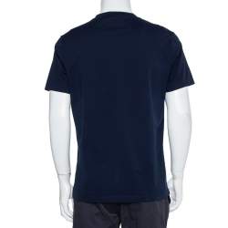 Pre Owned Prada Navy Blue Basic Stretch Cotton T-Shirt XL