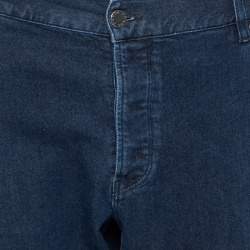 Pre Owned Prada Navy Blue Denim Straight Leg Jeans 3XL
