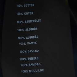 Pre Owned Prada Navy Blue Cotton Pique Polo T-Shirt S