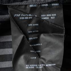 Prada Grey Abstract Stripe Print Cotton Long Sleeve Shirt XXL