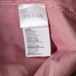 Prada Red Striped Cotton Button Front Shirt M