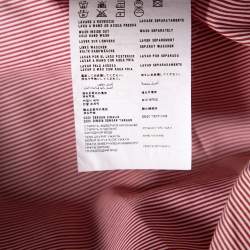 Prada Red Striped Cotton Button Front Shirt M