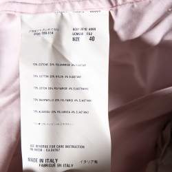 Pre Owned Prada Light Pink Cotton Button Front Shirt L