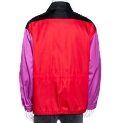 Prada Colorblock Synthetic Drawstring Hem Detailed Jacket M