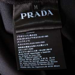 Pre Owned Prada Black Technical Jersey Logo Detail Long Sleeve Sweatshirt M