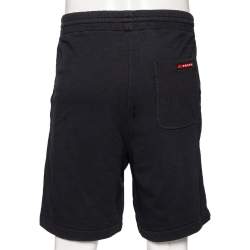 مملوكة مسبقًا Prada Black Cotton Knit Shorts L