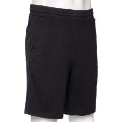 مملوكة مسبقًا Prada Black Cotton Knit Shorts L