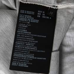 Pre Owned Prada Black Printed & Applique Detailed Cotton Short Sleeve T-Shirt M