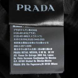 Prada Blue Micro Checkered Wool Tailored Pants XS