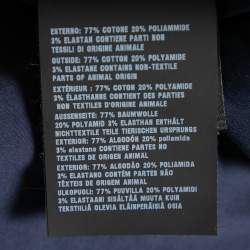 Pre Owned Prada Blue Cotton Front Zip Long Sleeve Shirt M