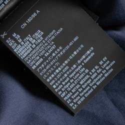 Pre Owned Prada Blue Cotton Front Zip Long Sleeve Shirt M