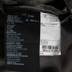 Prada Dark Grey Synthetic Button Front Blazer 4XL