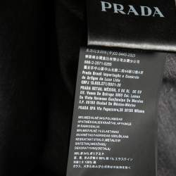 مملوكة مسبقًا سويت شيرت برادا تريكو قطن رصاصي داكن مزخرف مقاس وسط (ميديوم)