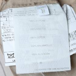 Prada Beige Pinstriped Cotton Button Front Blazer XL