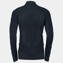 Prada Black Piqué Knit Technical Sweater L