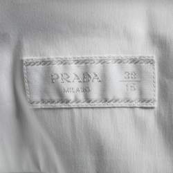 Prada White Stretch Poplin Button Front Shirt S