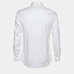 Prada White Stretch Poplin Button Front Shirt S