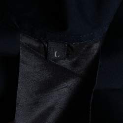 Prada Sport Navy Blue Stretch Cotton Button Front Short Sleeve Shirt L