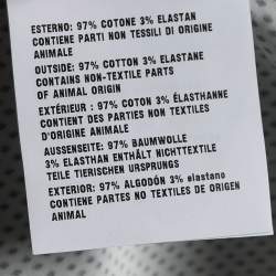 Pre Owned قميص برادا قطن مطبوع أبيض بأكمام طويلة مقاس كبير ( لارج )