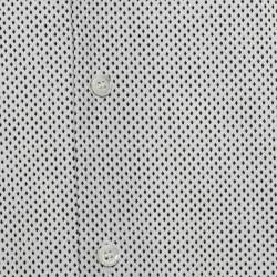 Pre Owned قميص برادا قطن مطبوع أبيض بأكمام طويلة مقاس كبير ( لارج )