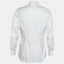 مملوكة مسبقًا Prada White Cotton Long Sleeve Shirt S