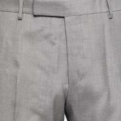 Prada Grey Mohair & Silk Tailored Pants XL