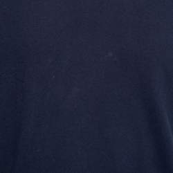 Prada Navy Blue Cotton Short Sleeve V-Neck T-Shirt XL