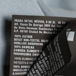 Pre Owned Prada Blue Cotton Piqué Short Sleeve Polo T-Shirt L