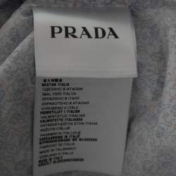 Prada White Printed Cotton Button Front Shirt XXL