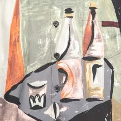 مملوكة مسبقًا Prada Multicolor Printed Cotton Short Sleeve Bowling Shirt L