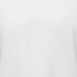 مملوكة مسبقًا Prada White Cotton Short Sleeve V-Neck T-Shirt XL