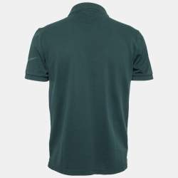 مملوكة مسبقًا Prada Green Cotton Pique Short Sleeve Polo T-Shirt L