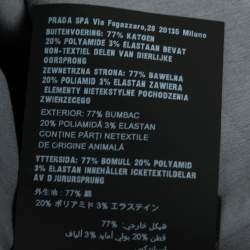 Pre Owned Prada Iron Grey Cotton Poplin Stretch Long Sleeve Shirt XXL