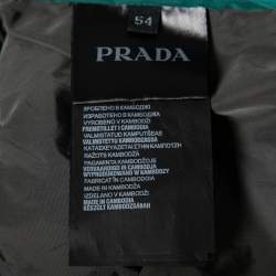 Prada Grey Synthetic Drawstring Detail Hooded Zip Front Jacket XXL
