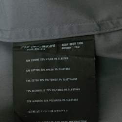 Prada Grey Cotton Button Front Short Sleeve Shirt L