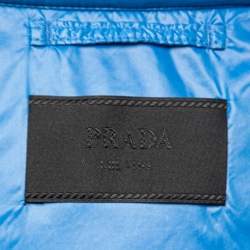 Prada Blue Synthetic Sleeveless Down Jacket 3XL