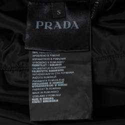 Prada Black Synthetic Reversible Hooded Jacket S