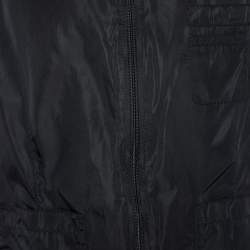 Prada Vintage Black Synthetic Rib Collar Sleeveless Vest L