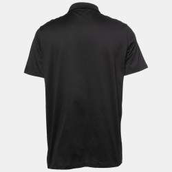 Prada Black Cotton Polo T-Shirt 3XL