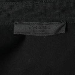 Prada Black Cotton Polo T-Shirt 3XL